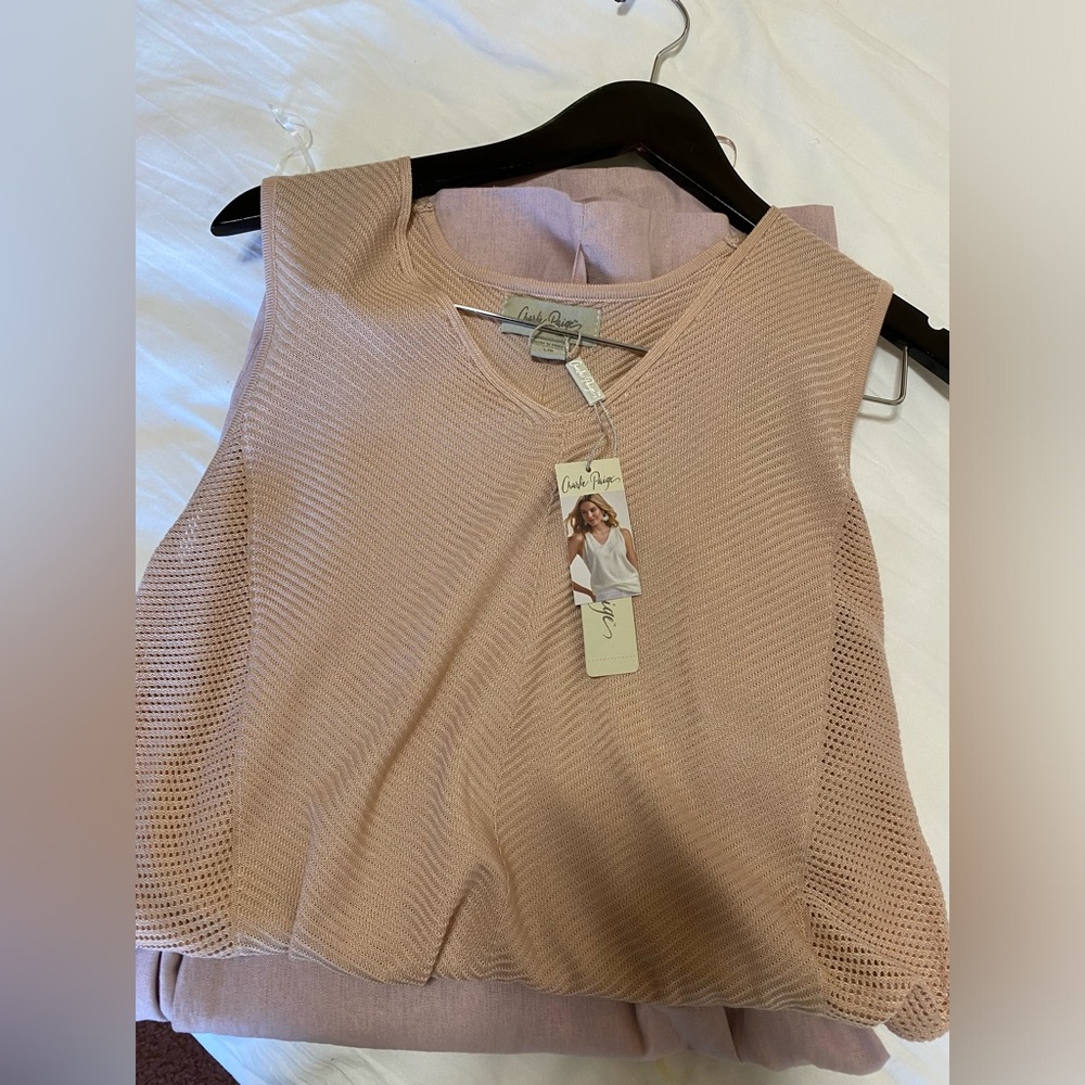 Charlie Paige Linen Pant and tank